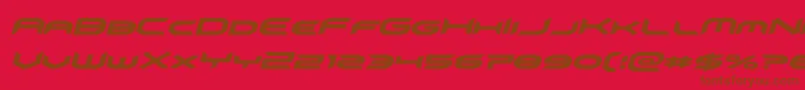 omnigirlital Font – Brown Fonts on Red Background