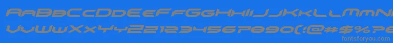 omnigirlital Font – Gray Fonts on Blue Background