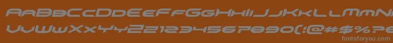 omnigirlital Font – Gray Fonts on Brown Background