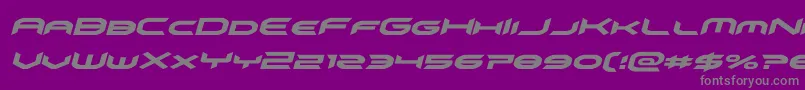 omnigirlital Font – Gray Fonts on Purple Background