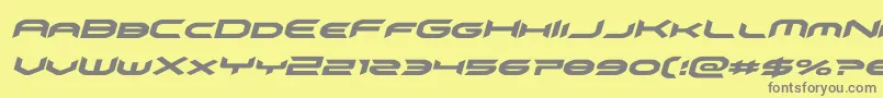 omnigirlital-Schriftart – Graue Schriften auf gelbem Hintergrund