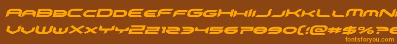 Police omnigirlital – polices orange sur fond brun