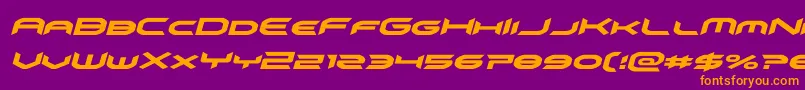 omnigirlital Font – Orange Fonts on Purple Background
