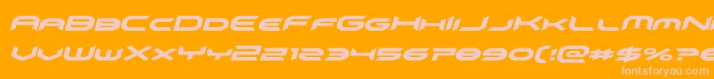 フォントomnigirlital – オレンジの背景にピンクのフォント