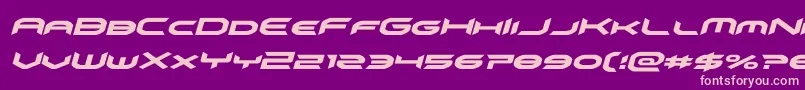 omnigirlital Font – Pink Fonts on Purple Background