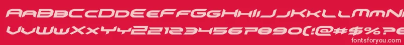 Police omnigirlital – polices roses sur fond rouge