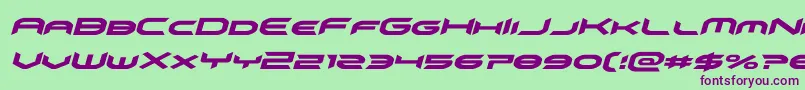 omnigirlital Font – Purple Fonts on Green Background