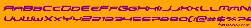 omnigirlital Font – Purple Fonts on Orange Background