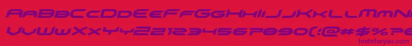 omnigirlital Font – Purple Fonts on Red Background