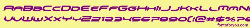 omnigirlital Font – Purple Fonts on Yellow Background