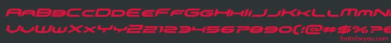 omnigirlital Font – Red Fonts on Black Background
