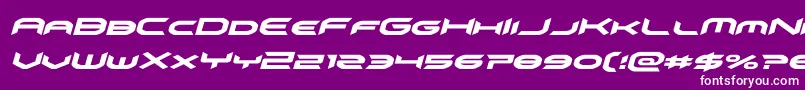 フォントomnigirlital – 紫の背景に白い文字