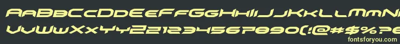 フォントomnigirlital – 黒い背景に黄色の文字