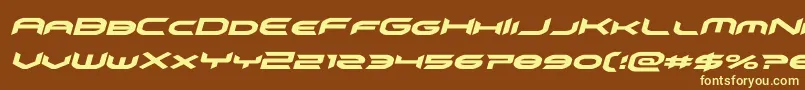 omnigirlital Font – Yellow Fonts on Brown Background