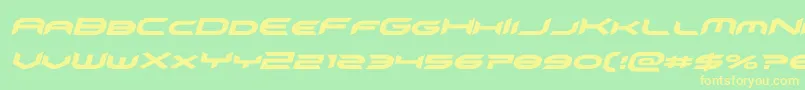 Police omnigirlital – polices jaunes sur fond vert