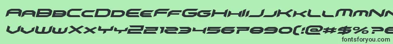 omnigirlital Font – Black Fonts on Green Background