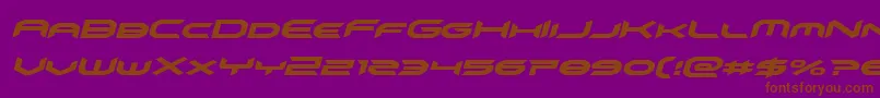 omnigirlital Font – Brown Fonts on Purple Background