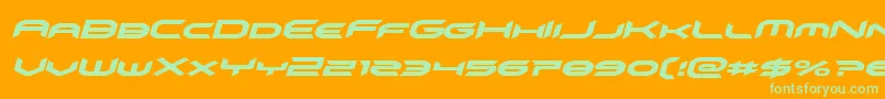 omnigirlital Font – Green Fonts on Orange Background
