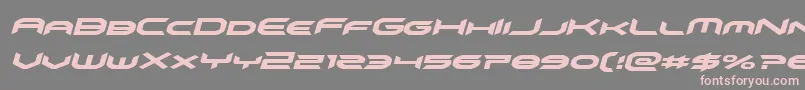フォントomnigirlital – 灰色の背景にピンクのフォント