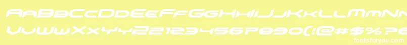 omnigirlital-fontti – valkoiset fontit keltaisella taustalla