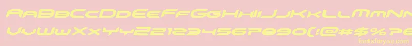 omnigirlital Font – Yellow Fonts on Pink Background