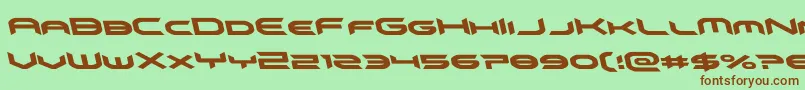 omnigirlitalleft Font – Brown Fonts on Green Background