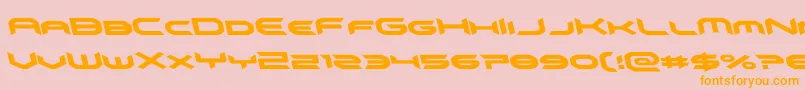 omnigirlitalleft-Schriftart – Orangefarbene Schriften auf rosa Hintergrund