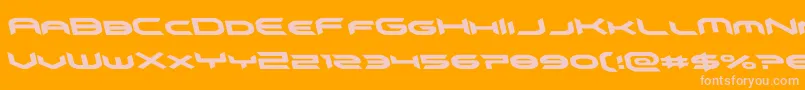 omnigirlitalleft Font – Pink Fonts on Orange Background
