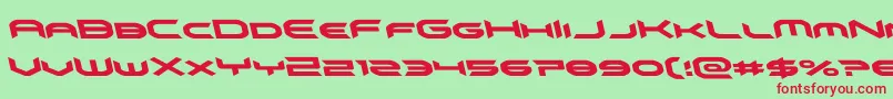 omnigirlitalleft Font – Red Fonts on Green Background