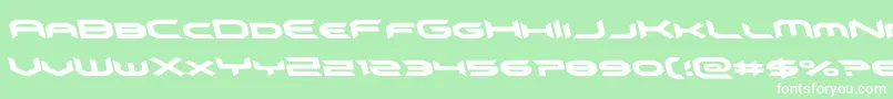 omnigirlitalleft Font – White Fonts on Green Background