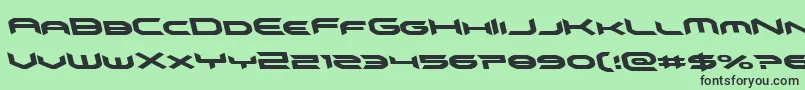 omnigirlitalleft Font – Black Fonts on Green Background