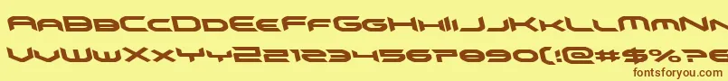 omnigirlitalleft Font – Brown Fonts on Yellow Background