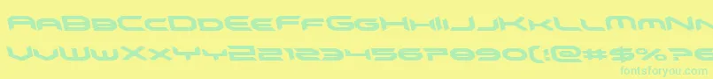 omnigirlitalleft Font – Green Fonts on Yellow Background