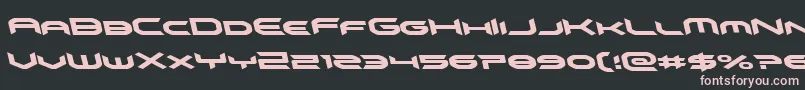 フォントomnigirlitalleft – 黒い背景にピンクのフォント