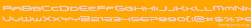 フォントomnigirlitalleft – オレンジの背景にピンクのフォント