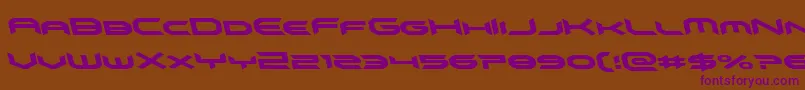 omnigirlitalleft-fontti – violetit fontit ruskealla taustalla