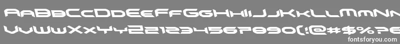 フォントomnigirlitalleft – 灰色の背景に白い文字