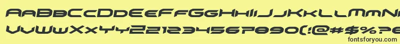 omnigirlitalsemital Font – Black Fonts on Yellow Background