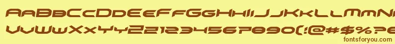 omnigirlitalsemital Font – Brown Fonts on Yellow Background