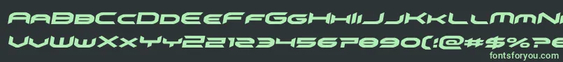 フォントomnigirlitalsemital – 黒い背景に緑の文字