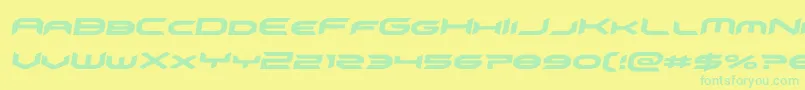 omnigirlitalsemital Font – Green Fonts on Yellow Background