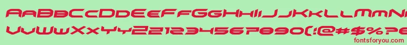 omnigirlitalsemital Font – Red Fonts on Green Background