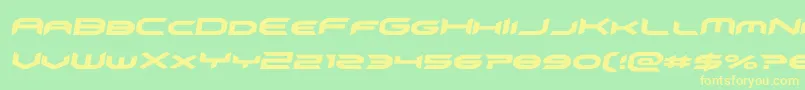 omnigirlitalsemital Font – Yellow Fonts on Green Background