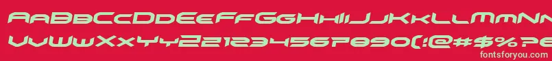 omnigirlitalsemital Font – Green Fonts on Red Background