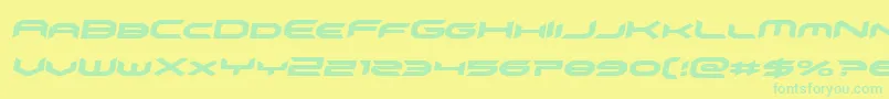 omnigirlitalsemital Font – Green Fonts on Yellow Background