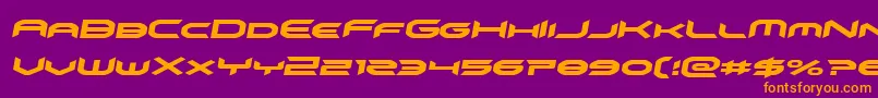 omnigirlitalsemital Font – Orange Fonts on Purple Background