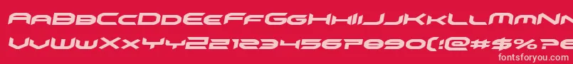 フォントomnigirlitalsemital – 赤い背景にピンクのフォント