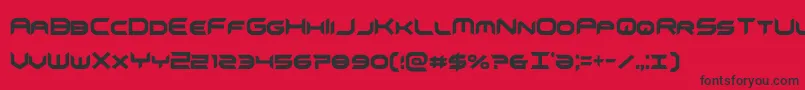Police omnigirlxtracond – polices noires sur fond rouge