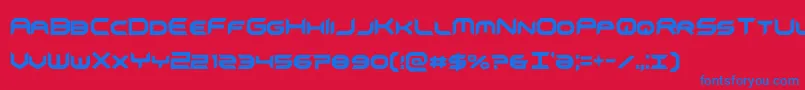 omnigirlxtracond Font – Blue Fonts on Red Background