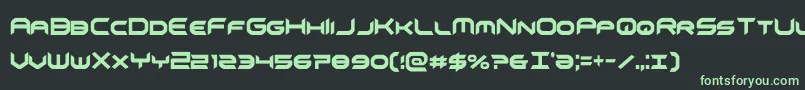 omnigirlxtracond-fontti – vihreät fontit mustalla taustalla